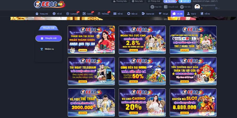 Cách nhận khuyến mãi EE88 nhanh chóng