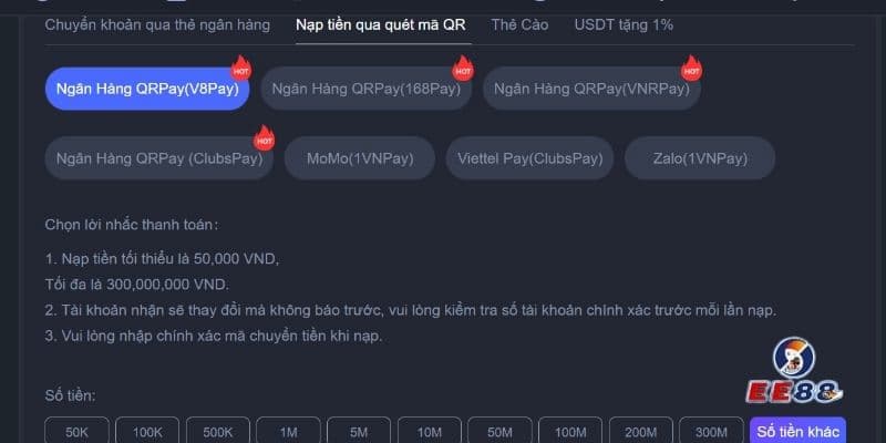 Những lỗi thường gặp khi nạp tiền EE88